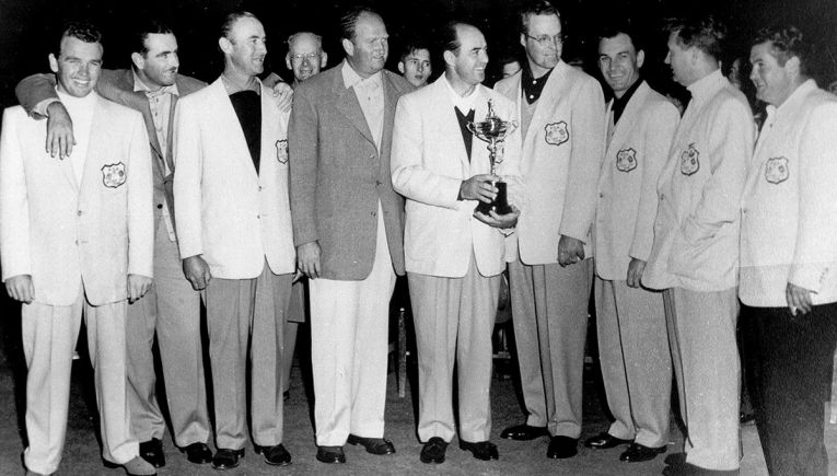 The victorious American Ryder Cup team in 1951 at Pinehurst.