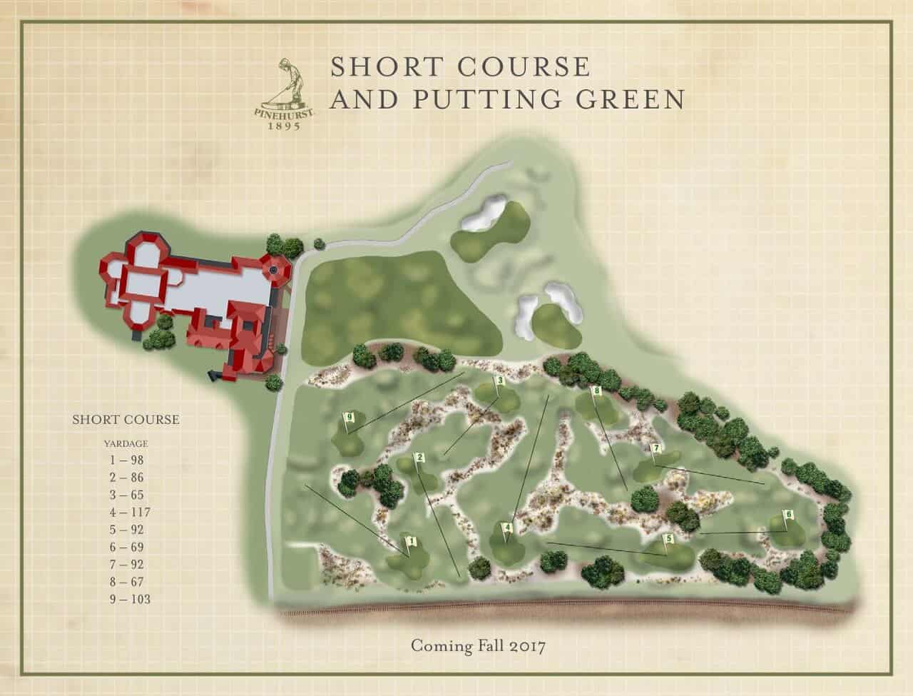 Pinehurst Resort and Country Club revealed Friday the routing and design of its new short course, which will break ground in early May and is scheduled to open this fall.