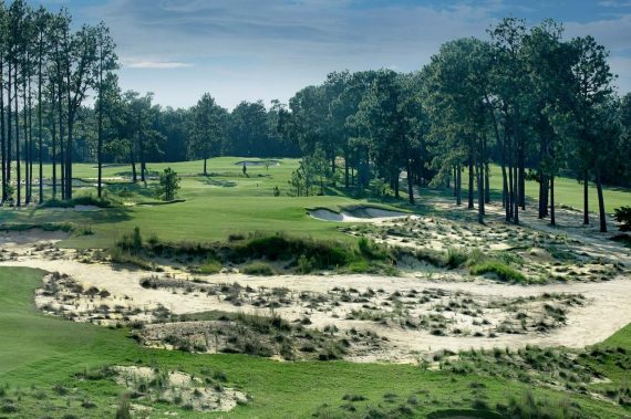 The 11th hole of Pinehurst No. 4, a new design by Gil Hanse.