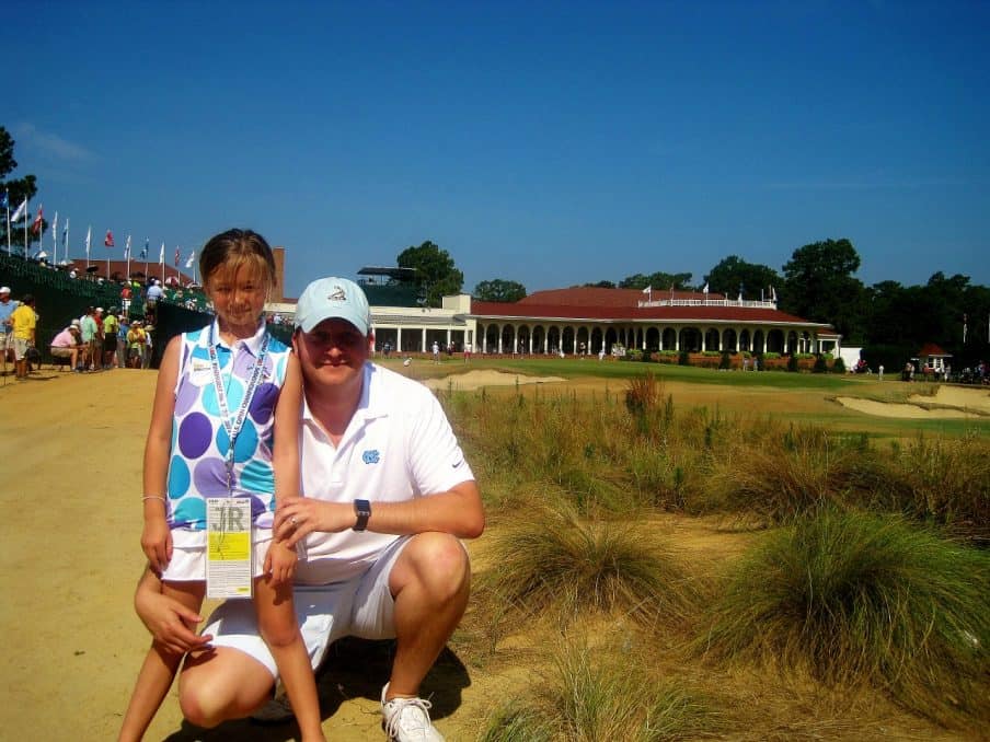 Mimi Cook and her dad Brian at the 2014 U.S. Women’s Open.