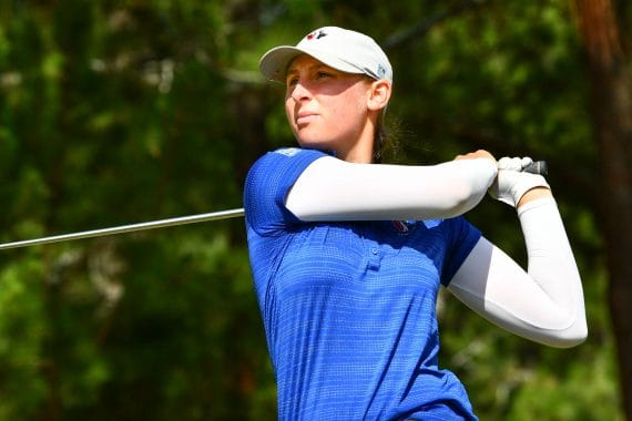 Canada’s Brooke Rivers was the only player to finish under par on Pinehurst No. 2 on Tuesday. (Photo by Melissa Schaub)