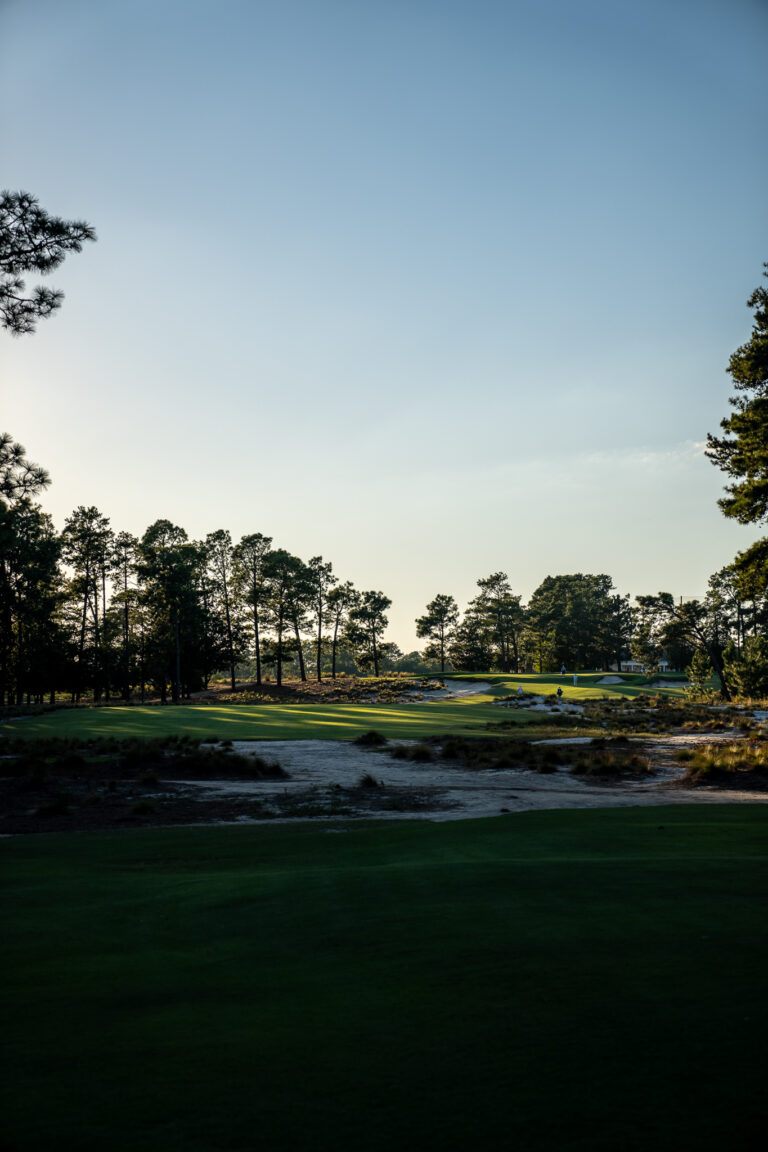 Fading light at Pinehurst makes for brilliant vistas on No. 2.