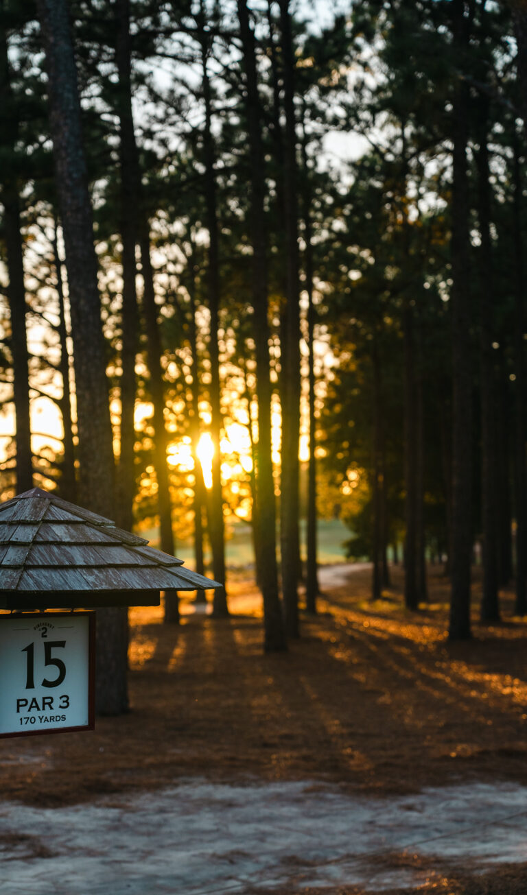 While beautiful, the Golden Hour at Pinehurst can fade into darkness quickly.