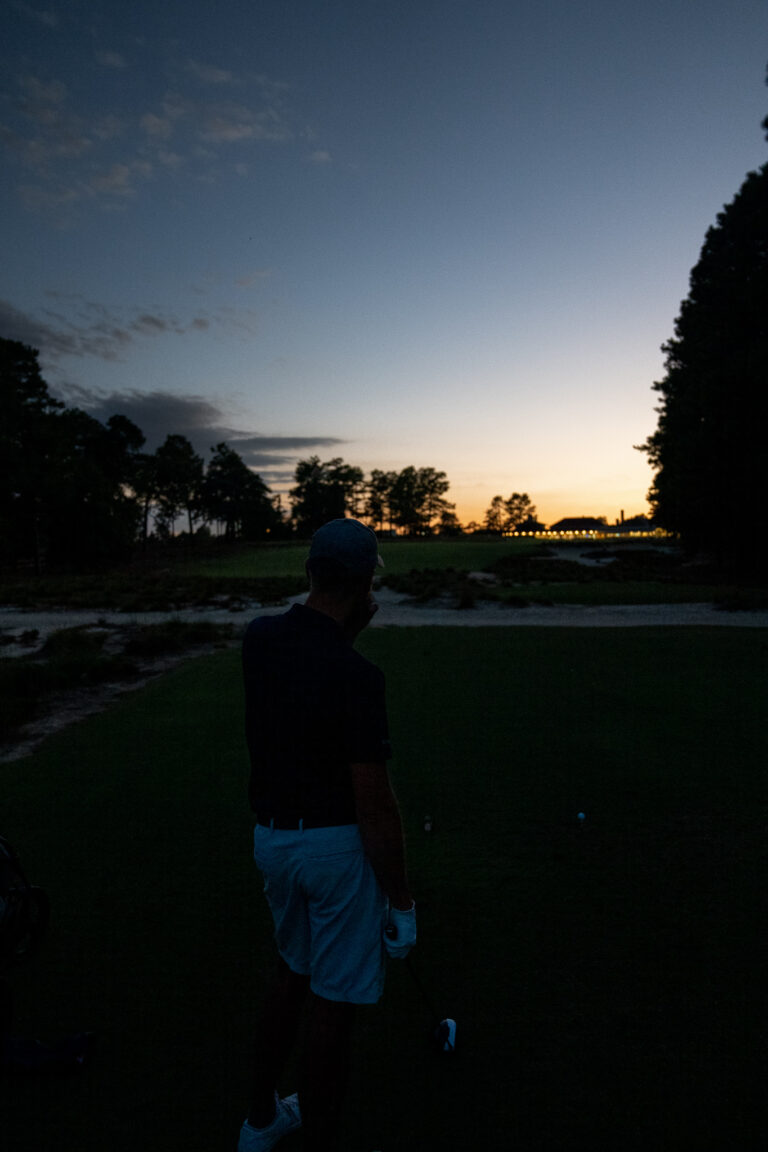 On the tee at 18, darkness truly began to fall. But thanks to a kind gentleman, there would be a grand finish.