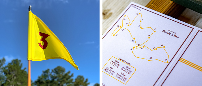 Course No. 3 Flag and Scorecard