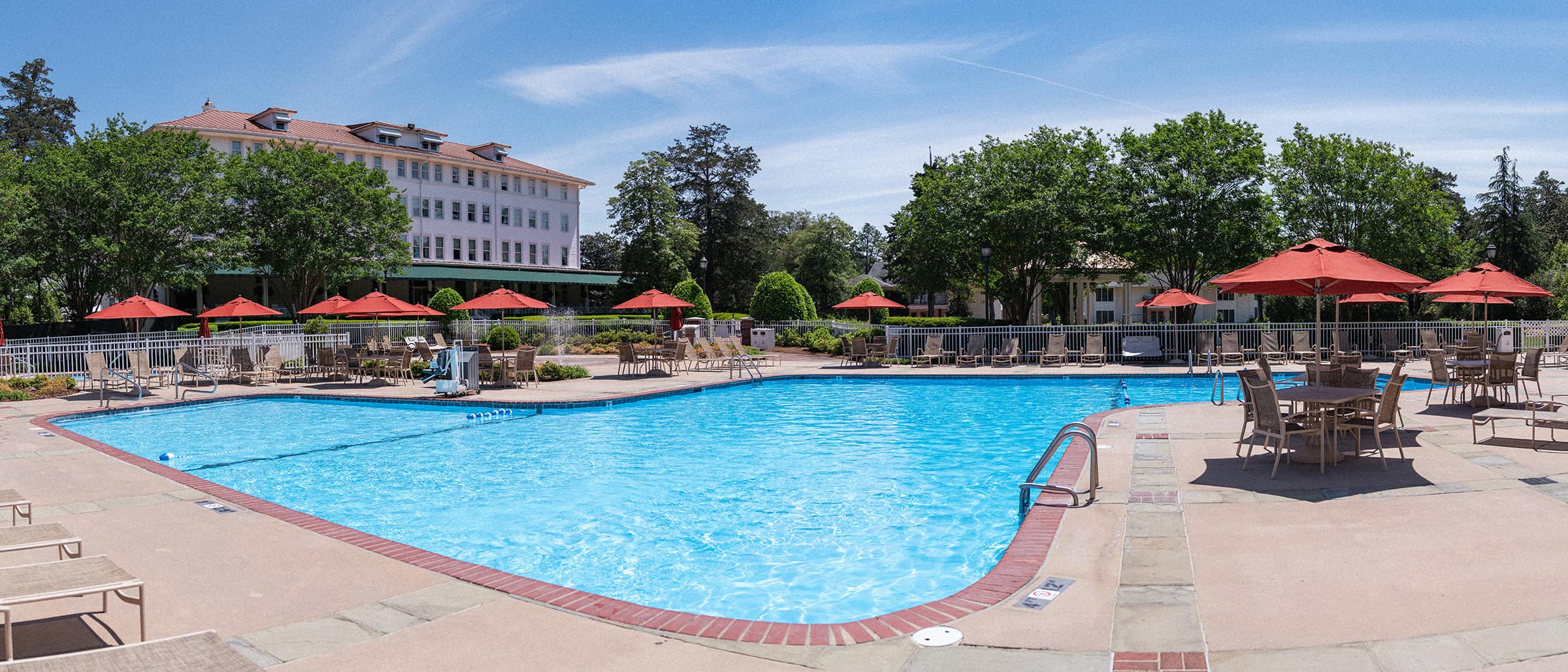 Pinehurst pool at the Carolina Hotel in Pinehurst Resort