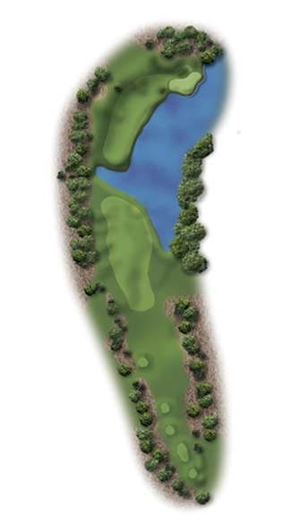Hole 10 – Pinehurst Course No. 9 – Illustration