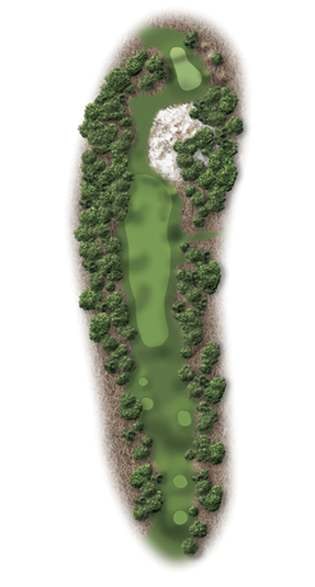 Hole 11 – Pinehurst Course No. 9 – Illustration