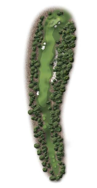 Hole 15 – Pinehurst Course No. 9 – Illustration