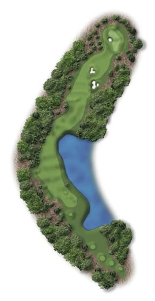 Hole 4 – Pinehurst Course No. 9 – Illustration