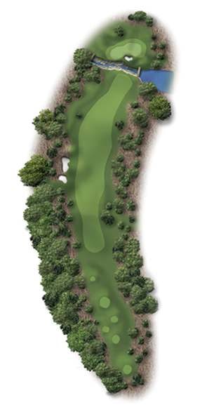 Hole 5 – Pinehurst Course No. 9 – Illustration