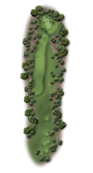 Hole 6 – Pinehurst Course No. 9 – Illustration