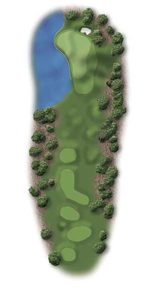 Hole 9 – Pinehurst Course No. 9 – Illustration