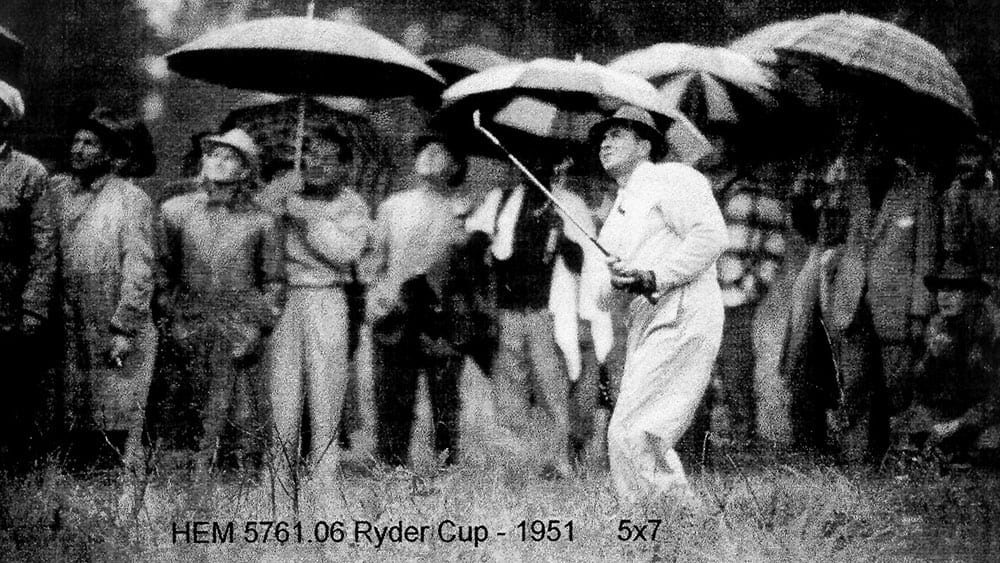 Ten years after winning the 1941 North & South Open, Sam Snead led the United States to a win in the 1951 Ryder Cup at Pinehurst, shown here. Photo courtesy of the Tufts Archives