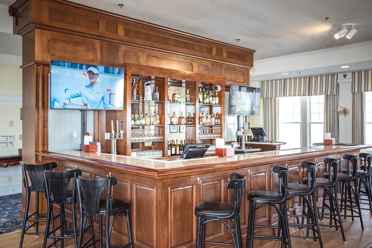 The new bar area at the Carolina Dining Room while renovations are being made on a new lounge.