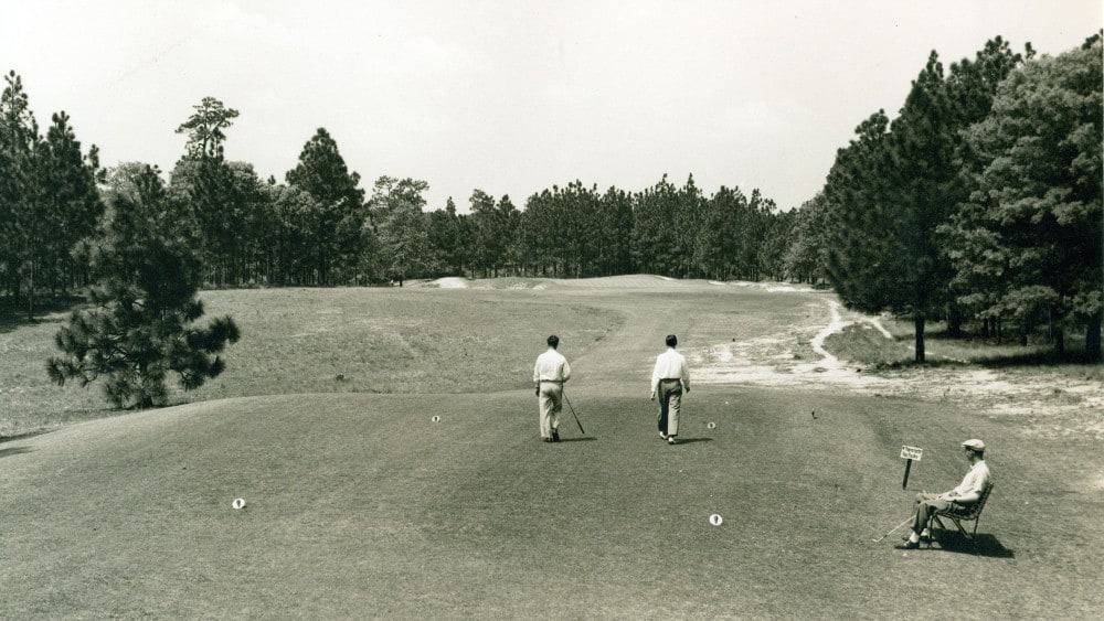 Historical shot of Pinehurst No 2 hole 6