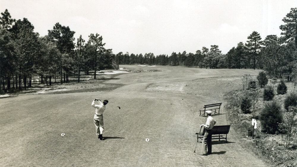 Historical shot of Pinehurst No 2 hole 5