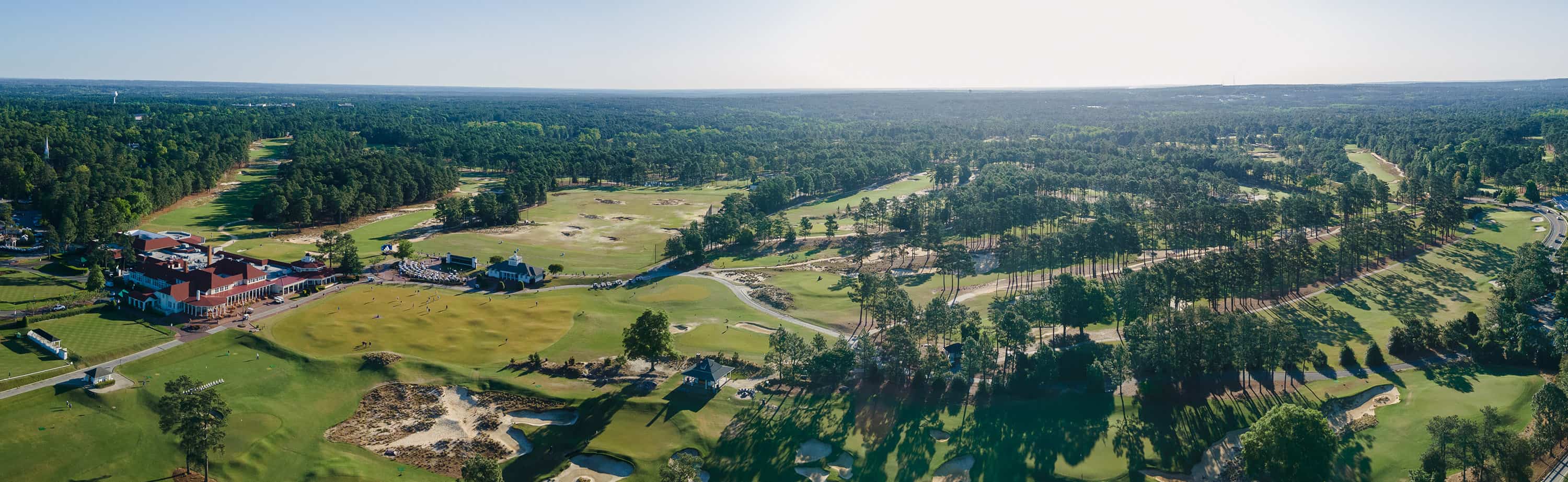 Aerial tour of Pinehurst Golf Resort and Pinehurst golf courses