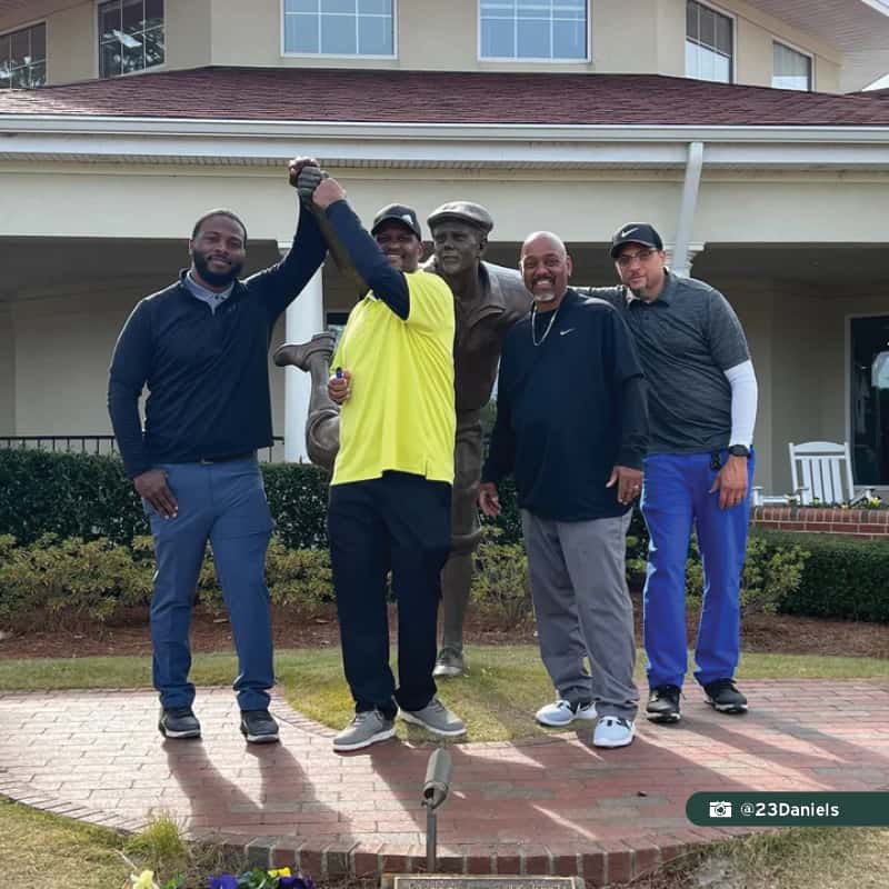 @23Daniels Instagram post - Payne Stewart statue