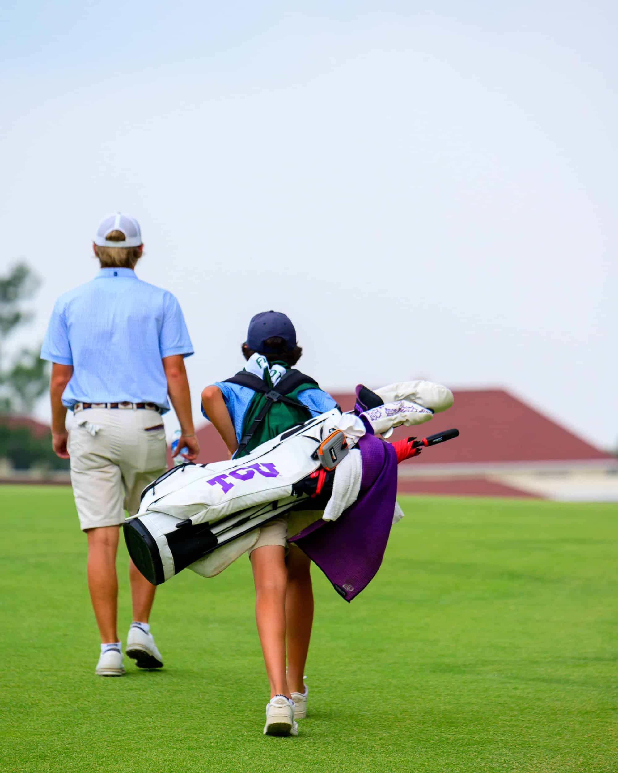 Gustav Frimodt and his caddie Keens Cameron. (Photo by John Patota)