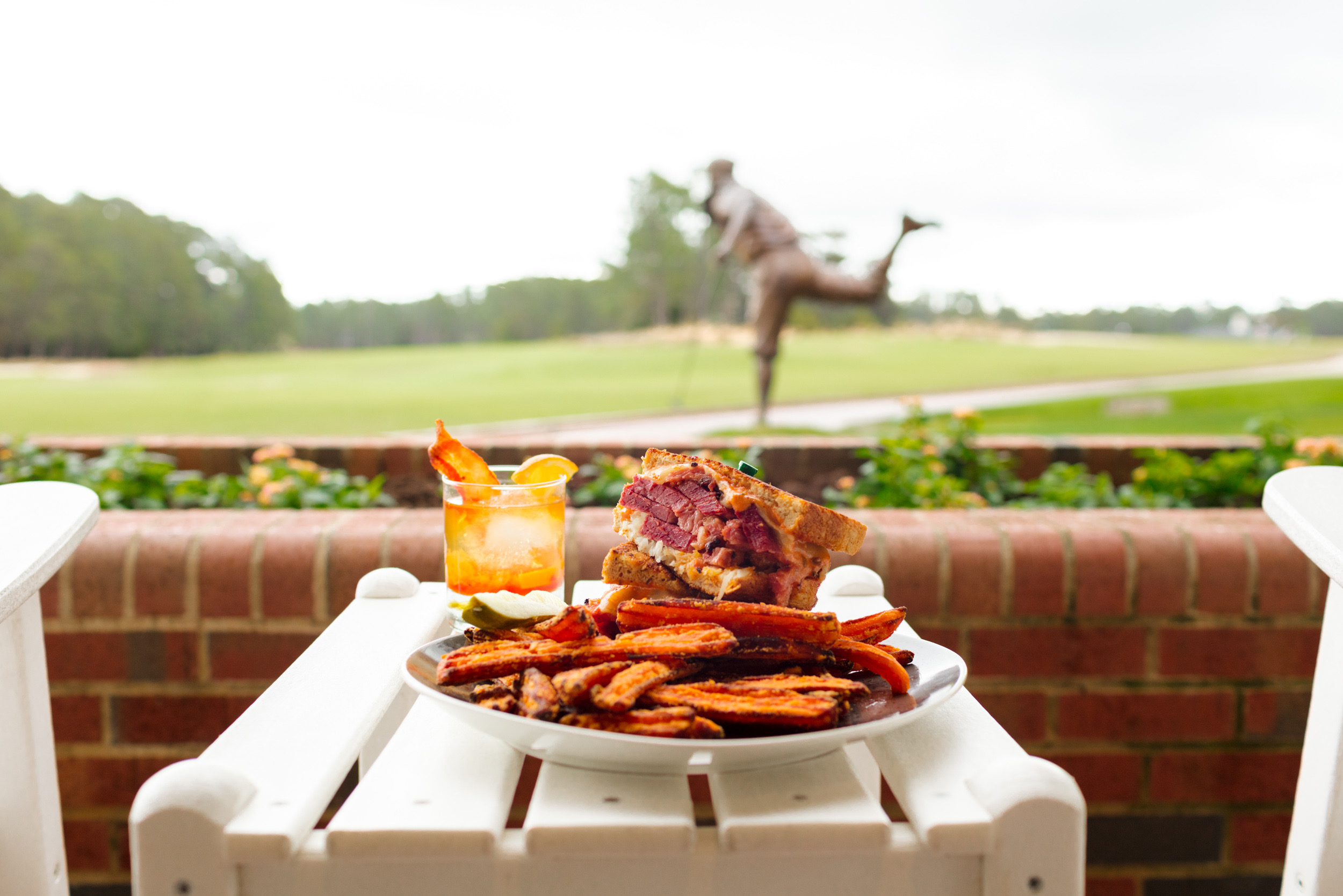 Whether on the veranda or inside the Deuce, it is one of the best spots to sit - and eat - at Pinehurst.