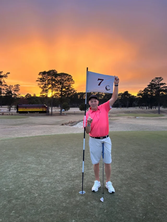 “As kids, we rarely see our parents’ first anything”

A Carolina sunset on one side, a rainbow on the other, your first ever ace. This is what it’s all about, dream living for Brady Manning and his pop