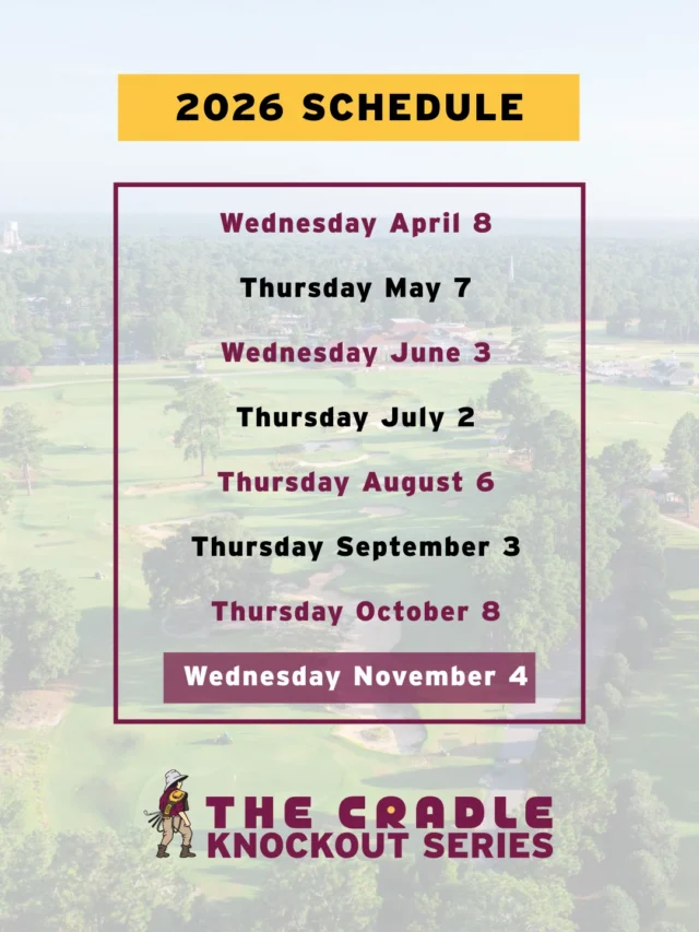 The full 2026 Cradle Knockout schedule, plan accordingly • See y’all this year 🥊