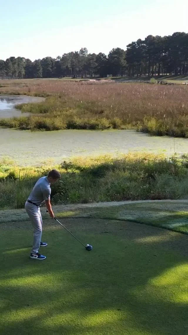The 14th tee ball on No. 8 is arguably the most daunting tee shot in all of Pinehurst