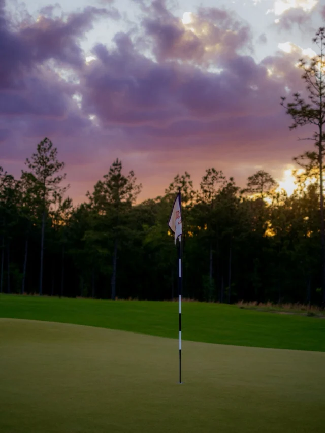 The sunset last night at Pinehurst No. 10