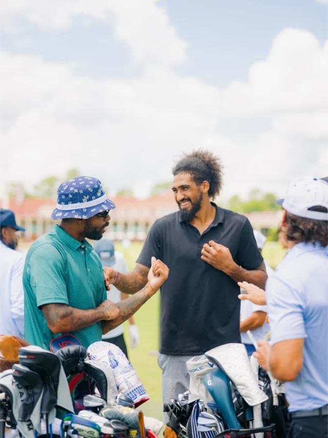 An afternoon on The Cradle with the crew from @thebackyardgolf